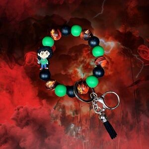 Stranger Things Mike Wheeler Beaded Wristlet Keychain